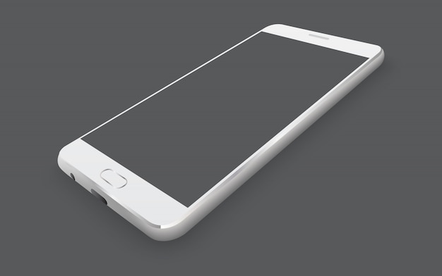 Smartphone mockup perspectief.