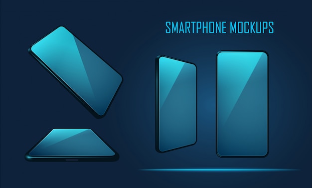 Smartphone mockup sjabloon set