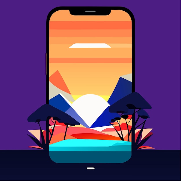 Vector smartphone mockup sjabloonontwerp