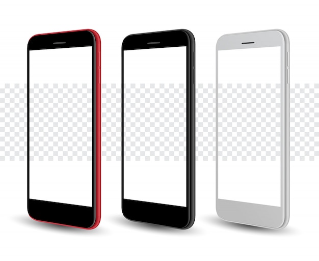 Smartphone mockup transparent screen for easy place demo.