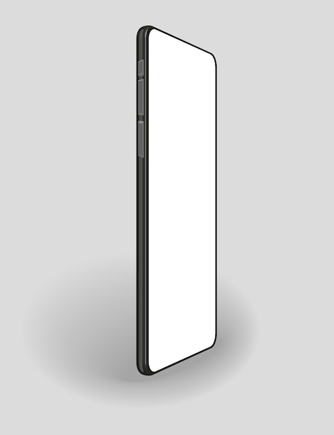 空白の画面でスマートフォンのモックアップ携帯電話のフレームインフォグラフィックやプレゼンテーションのための現実的な電話テンプレート