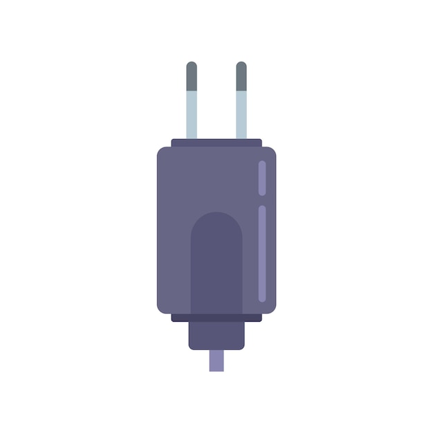 Smartphone oplader pictogram platte vector Batterijlading Cel opladen geïsoleerd
