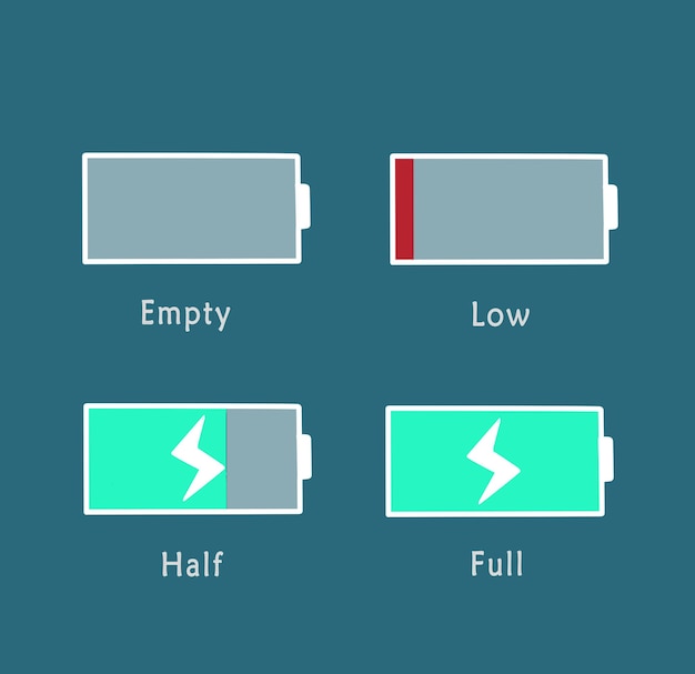 Premium Vector | Smartphone power level battery