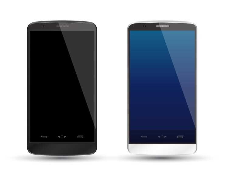 Vector smartphone realistic vector mockup 