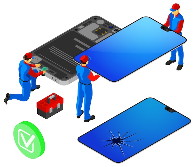 Vector smartphone repair service