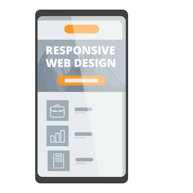 Smartphone responsive web design icoon cartoon vector Desktop afbeelding
