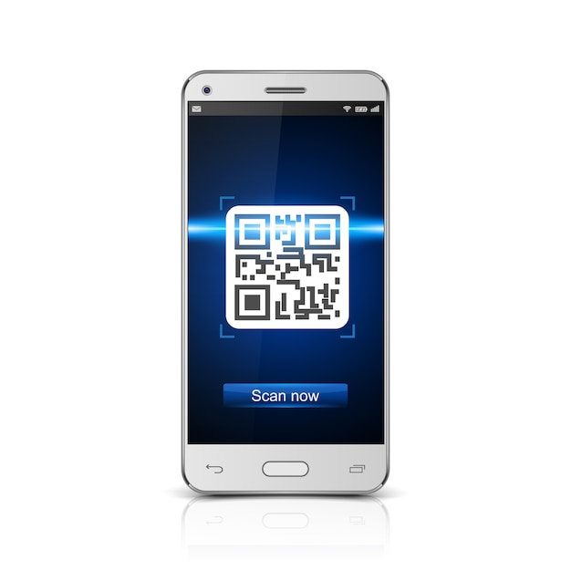 Smartphone scanned qr code