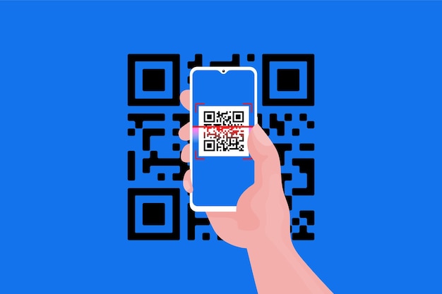 Smartphone scannen qr-codestijl