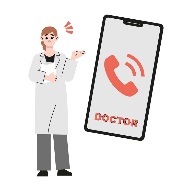 Smartphone-scherm met vrouwelijke therapeut. Videogesprek in messenger, online consult. Vraag dokter. O