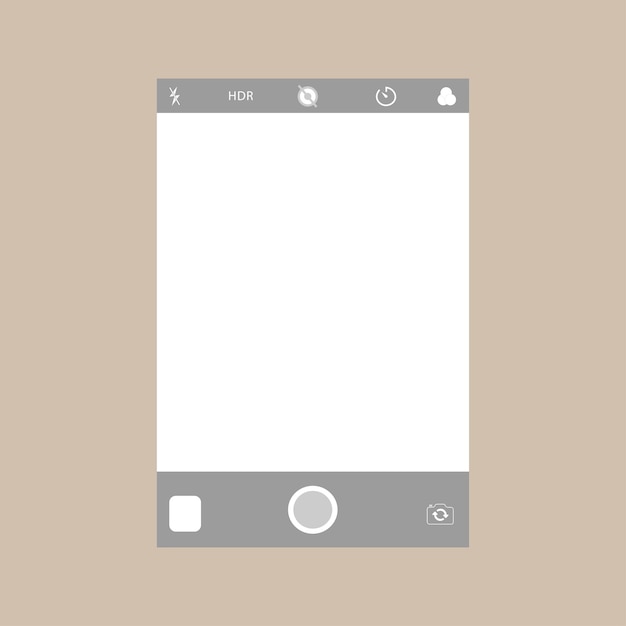 Vector smartphone screeen, interface layout. modern design concept. blank post for social network. isolated