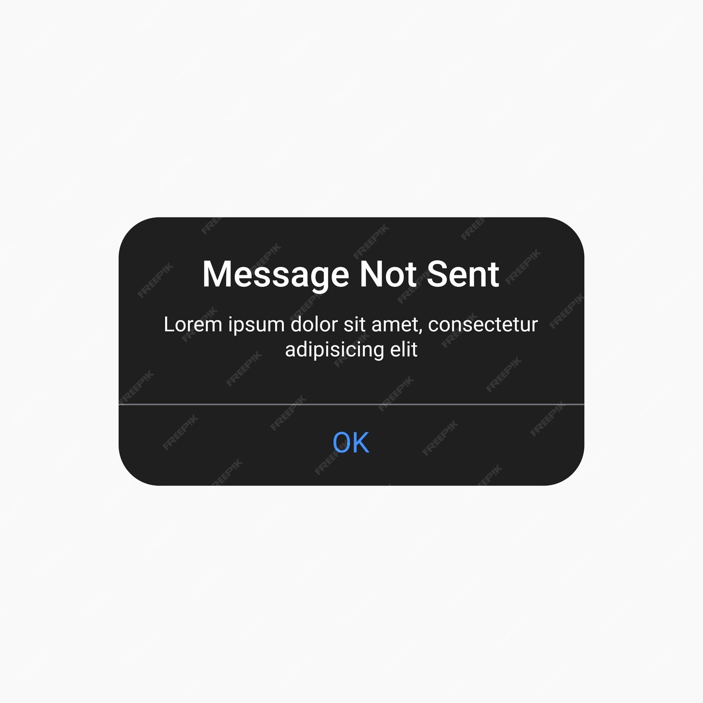 Premium Vector Smartphone screen message not sent notification template design with