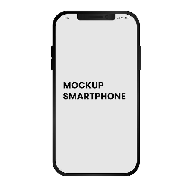 Vettore design mockup dello schermo dello smartphone