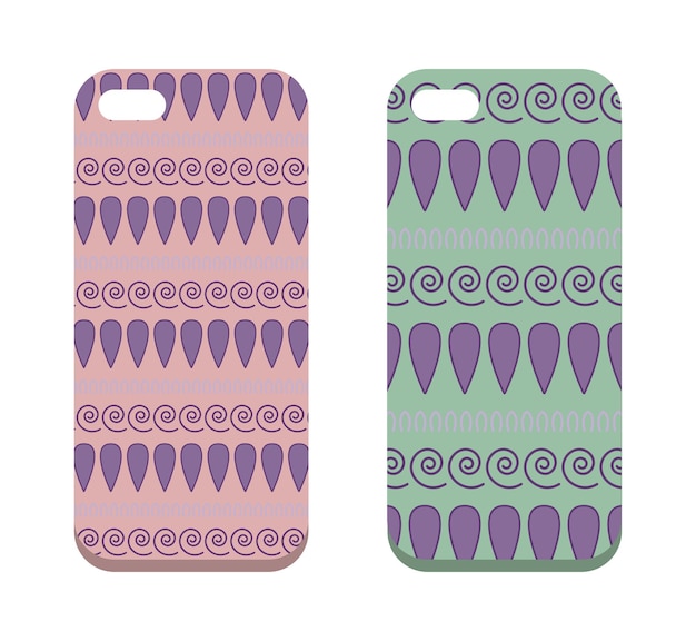 Vector smartphone seamless pattern cover protection mobile phone case design smartphone case vector cover