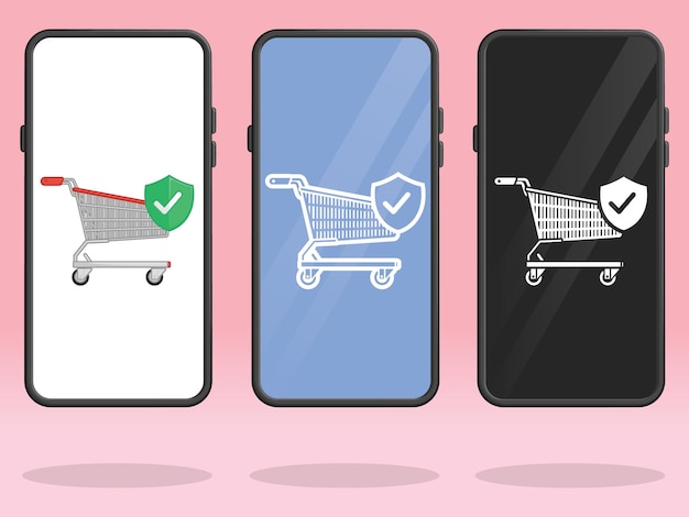 Smartphone Shopping Trolley Check Shield Safety