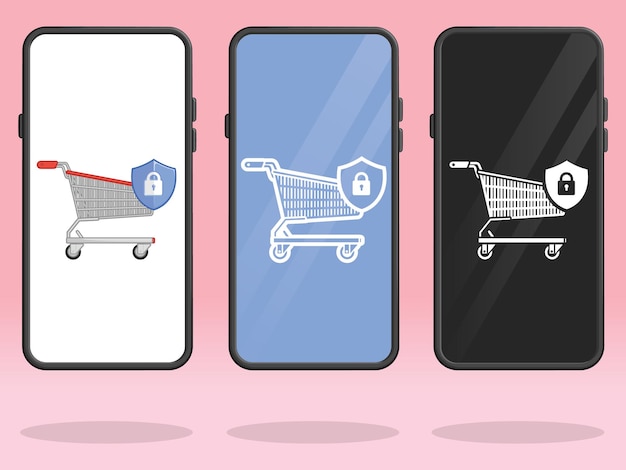 Smartphone Shopping Trolley Lock Transaction Protection