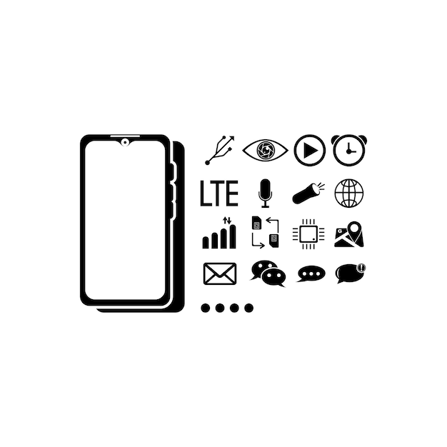 Smartphone symbol icon set vector illustration design