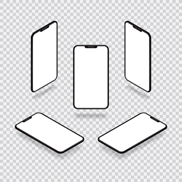 Vector smartphone template set