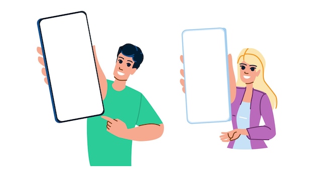 Smartphone ter beschikking vector