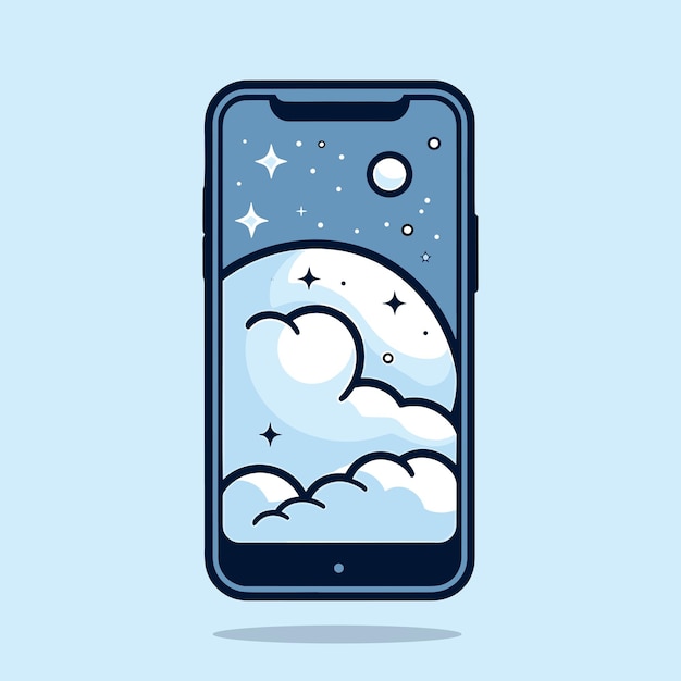 Vector smartphone vector icon illustration