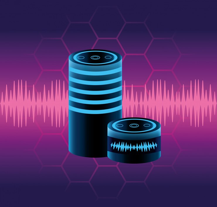 Vector smartphone voice recognition speaker