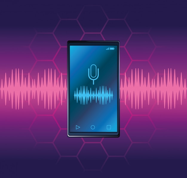 Vector smartphone voice recognition speaker