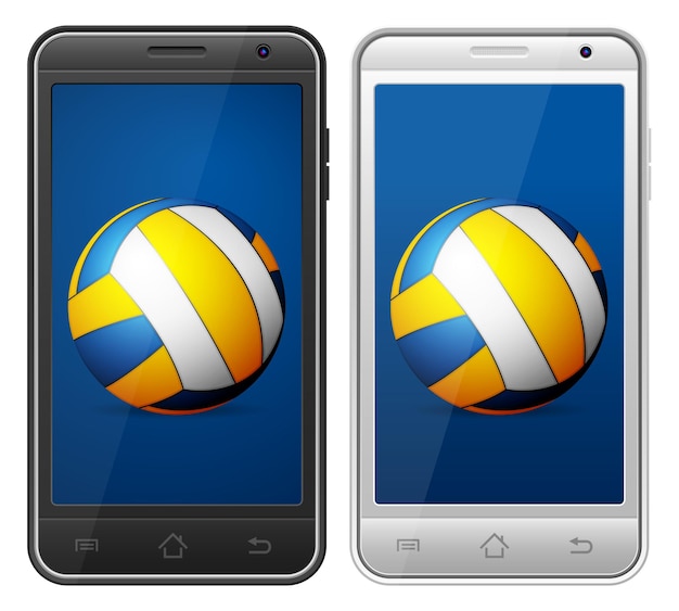 Vector smartphone volleybal