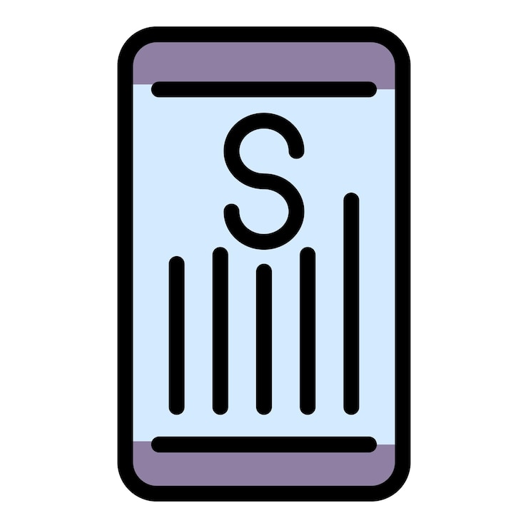 Vector smartphone web money icon outline smartphone web money vector icon color flat isolated