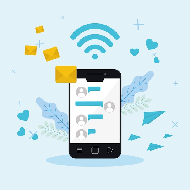 Смартфон с чатом и wi-fi