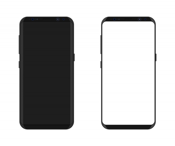 Vector smartphone with frameless edge display.