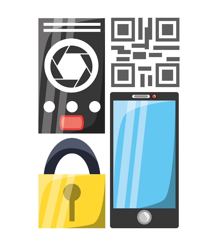 Vector smartphone with security electronic elements