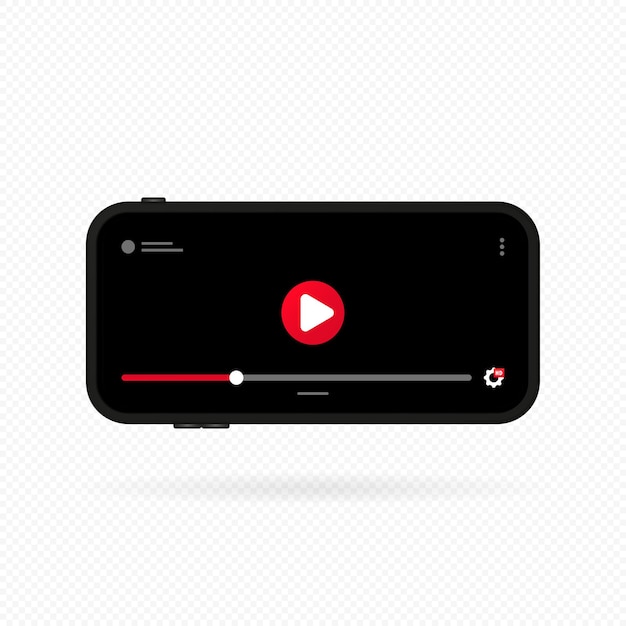 Smartphone with video player on the screen