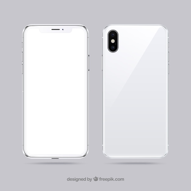 smartphone with white screen