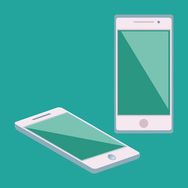 Premium Vector | Smartphones mobile technology