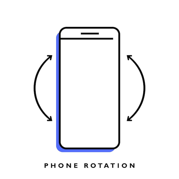 Smartphones with different variant of rotate position turn your phone whatever modern vector illustration