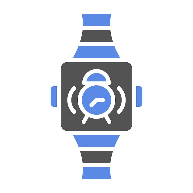 Vector smartwatch alarm icon style