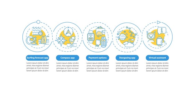 Smartwatch attributes infographic template