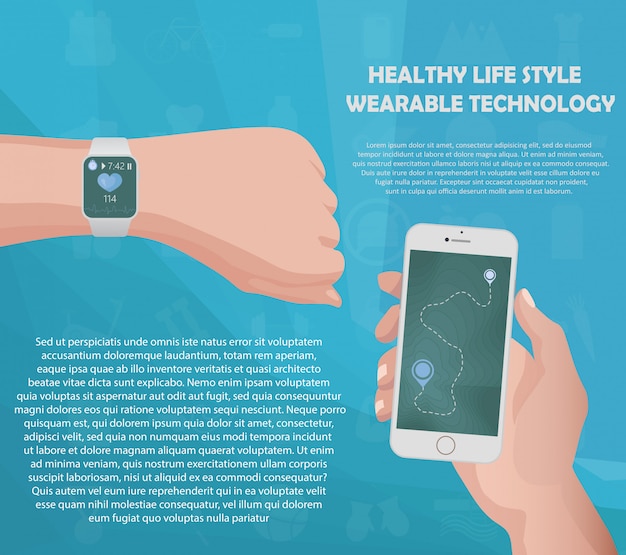 Concetto di smartwatch fitness tracker