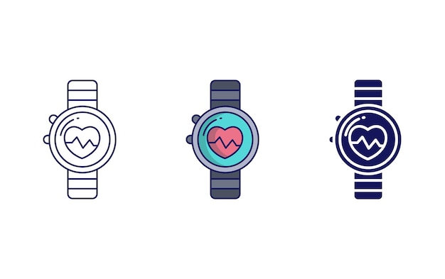 Smartwatch gezondheid vector pictogram