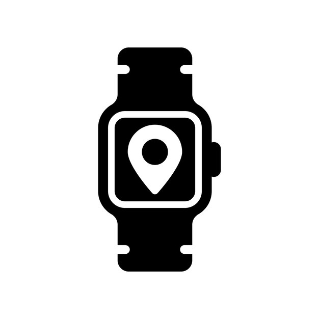 Vector smartwatch locatie platte vector icoon