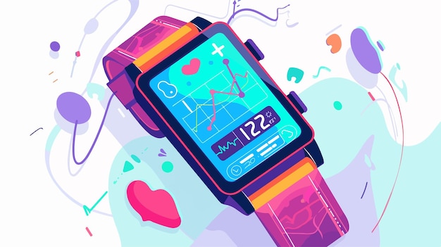 Smartwatch Measuring Heart Rate with Smartphone Circuit Diagram