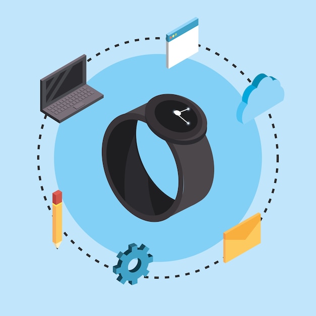 Vector smartwatch technology with data services connect