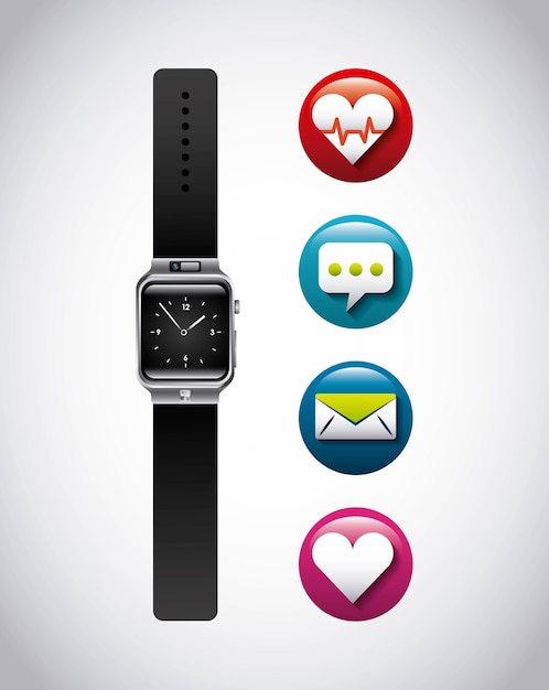 smartwatch wearable technologie pictogram