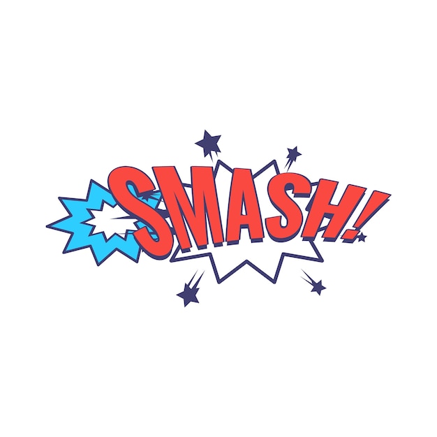 Вектор smash comic speech bubble