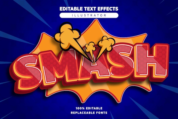 Smash teksteffect bewerkbaar