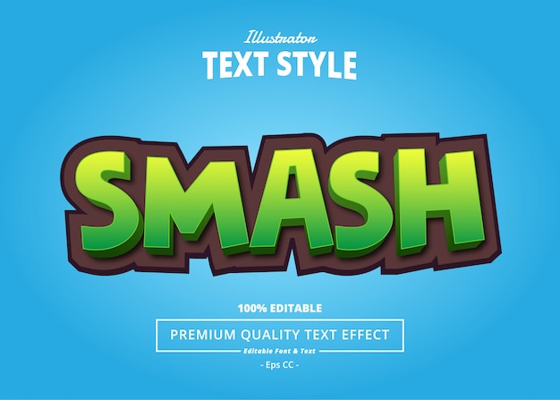 Vector smash text effect