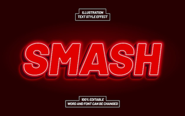 Smash text style effect