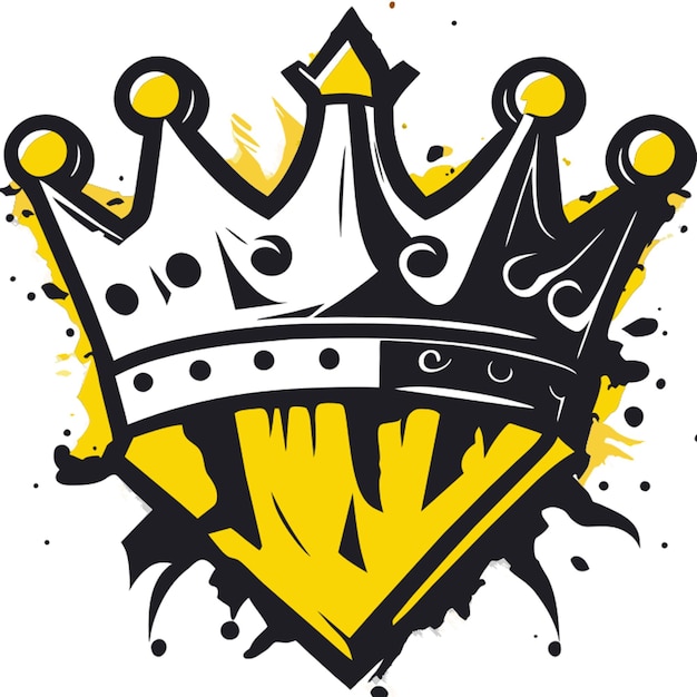 Vector smashed crown vector illustration cartoon