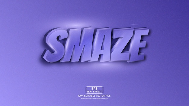 Smaze blue editable text effect