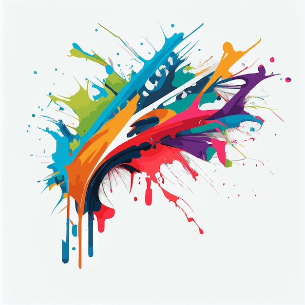 Vector smears blots of colored paint on a white background multicolored colors rainbow vector