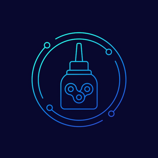 Smeermiddel olieman pictogram lineair ontwerp